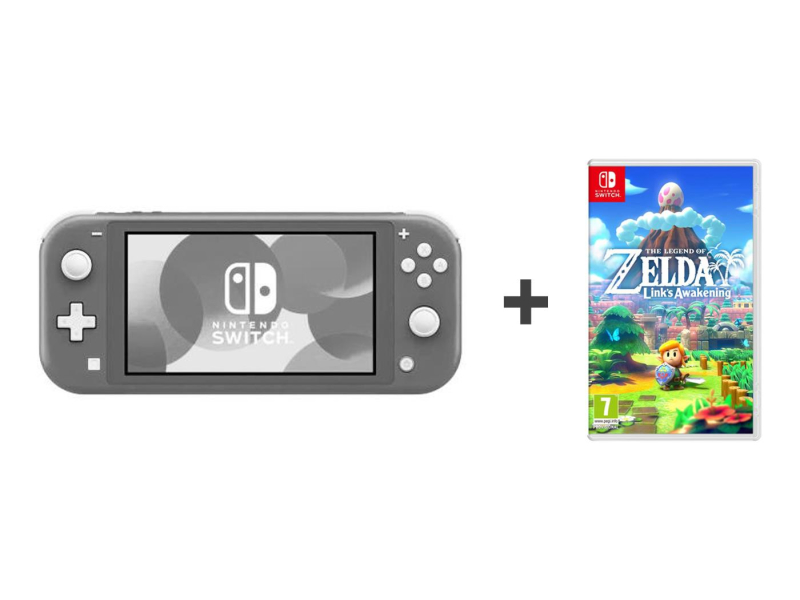 Nintendo Switch Lite (Szary) + Zelda: Link's Awakening